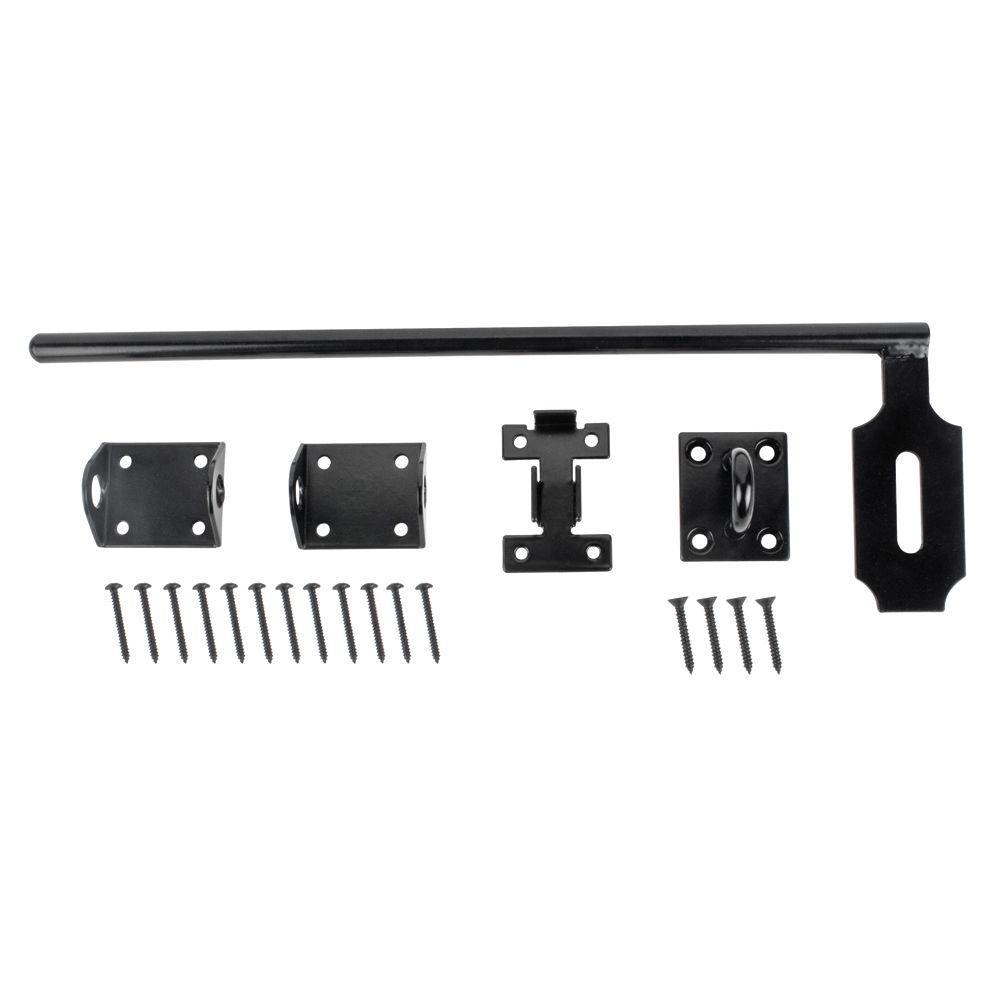 Gate Cane Bolts Hardware The Home Depot Black Heavy Duty Lockable Cane Bolt
