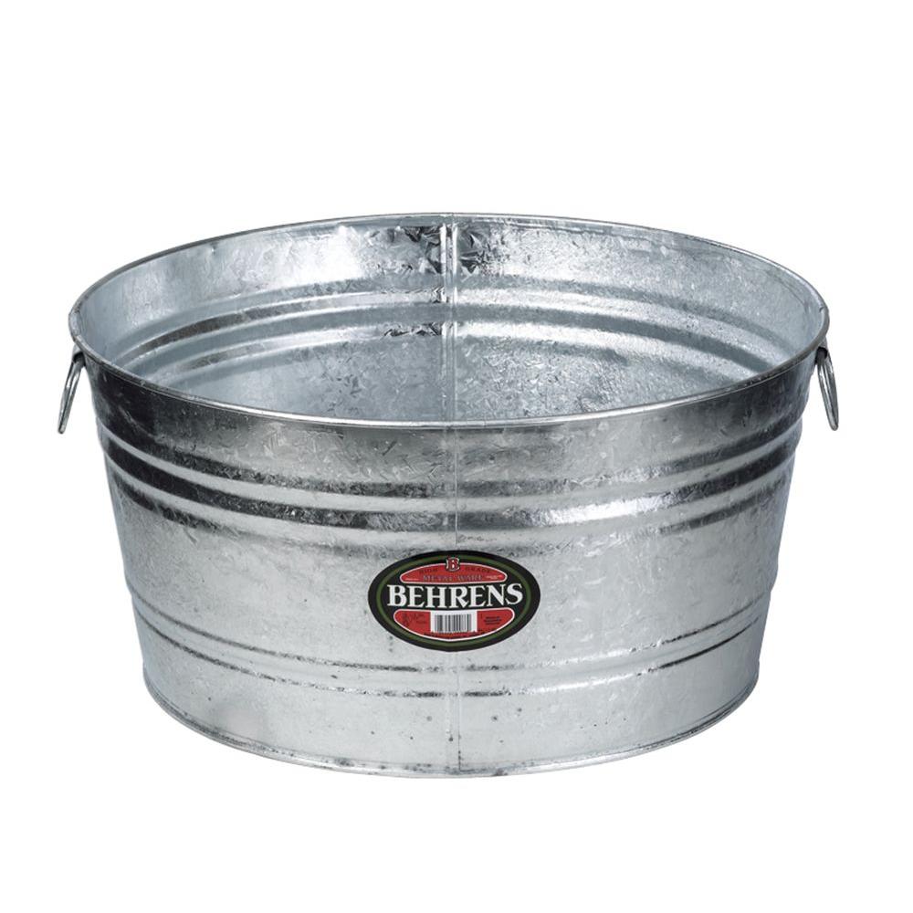 Behrens 35 Gal Hot Dipped Steel Round Tub 7x The Home Depot