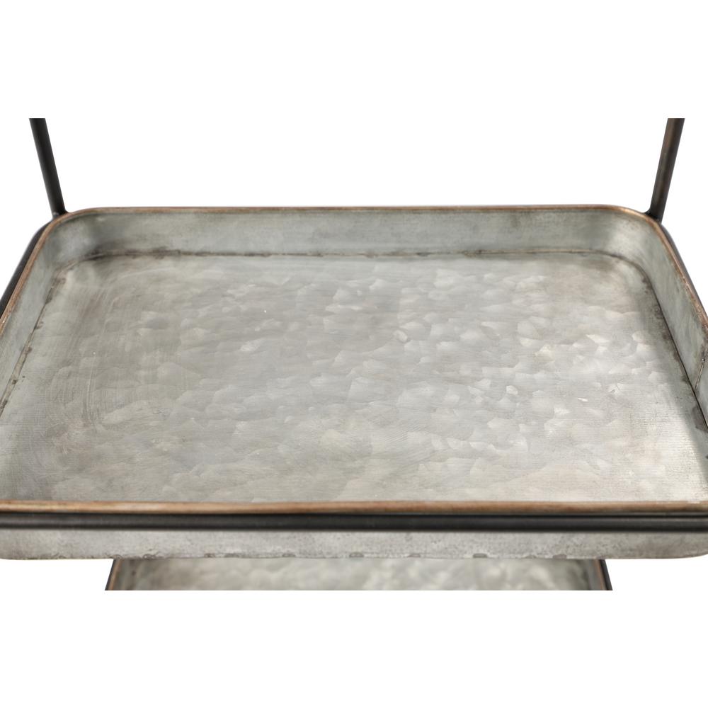 large metal tray with handles