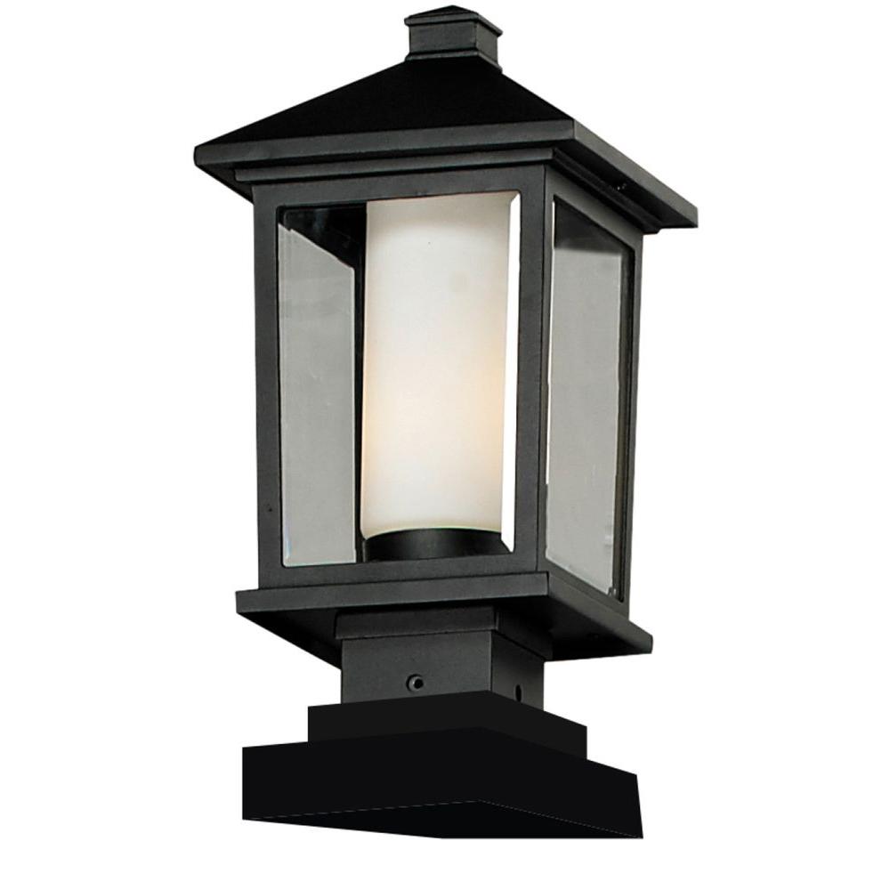 Gama Sonic Everest Single Black Outdoor Integrated Led Solar Lamp Gama Sonic Everest Single Black Outdoor Integrated Led Solar Lamp Post Light With Gs Bulb 109s B The Home Depot