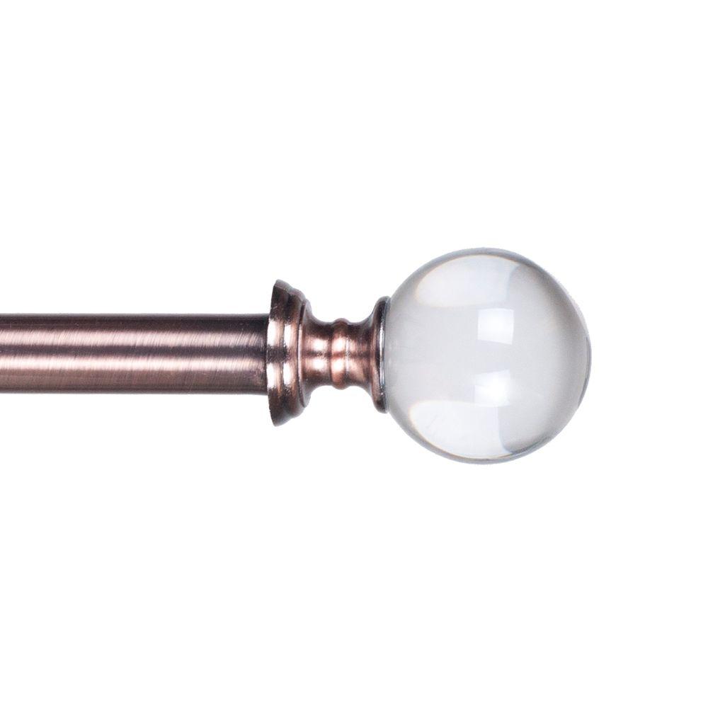 Lavish Home 48 In 86 In Telescoping 3 4 In Single Curtain Rod