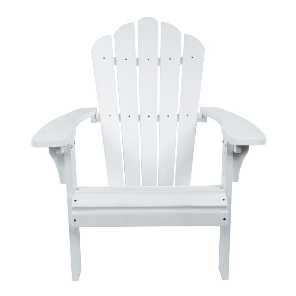 Shine Company West Palm White Plastic Adirondack Chair 7615wt