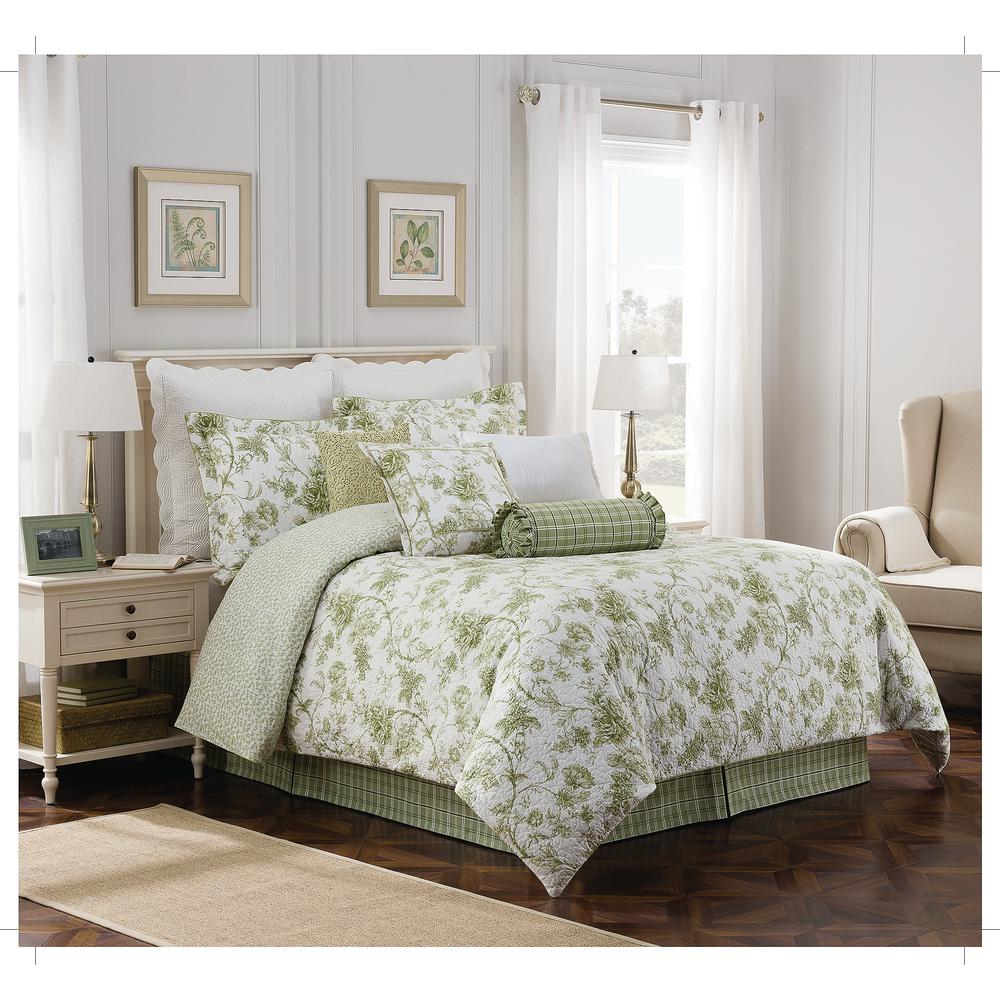Royal Heritage Home Williamsburg Burwell 4 Piece Green Cal King