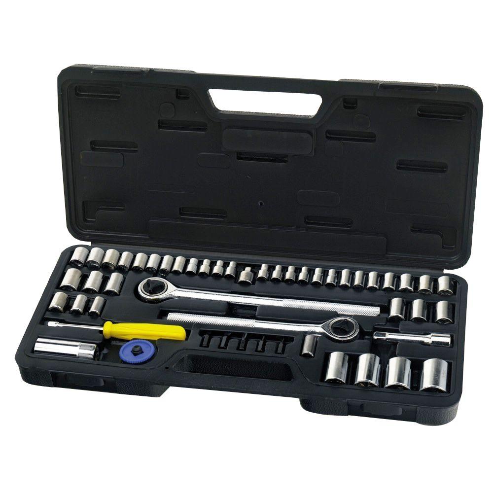 52pc Ratchet /& Socket Set SAE Metric 1//4/" 3//8/" 1//2/" Drive w//Case Mechanics New