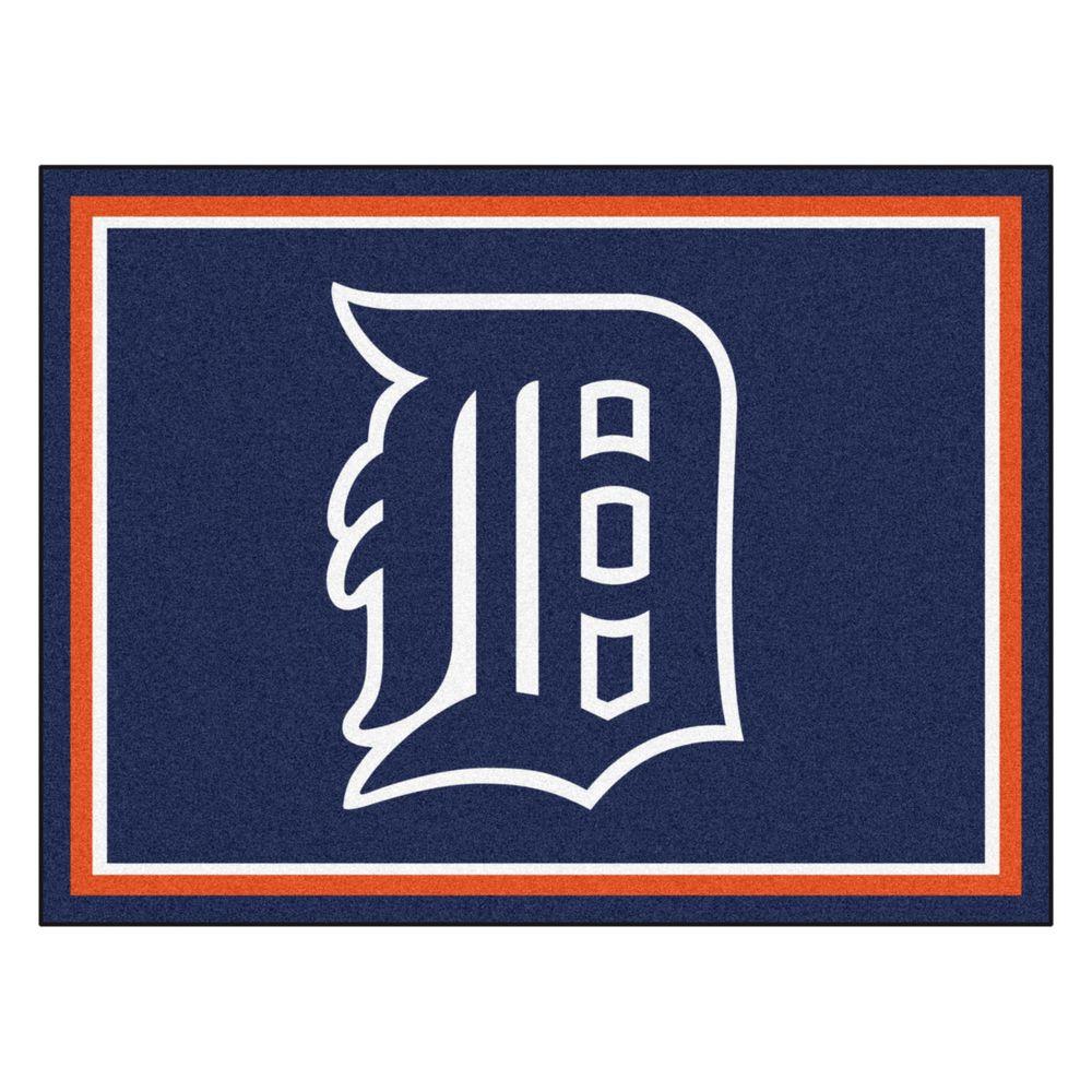 FANMATS MLB Detroit Tigers Navy Blue 8 ft. x 10 ft. Indoor Area Rug