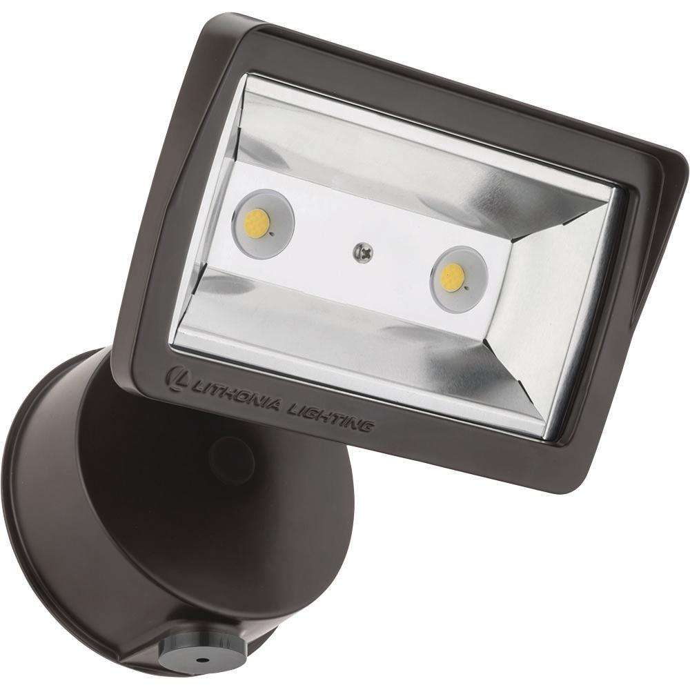 Rustic Pick Up Today Lithonia Lighting Outdoor Security Bronze Outdoor Integrated Led Wall Mount Flood Light With Dusk To Dawn Photocell