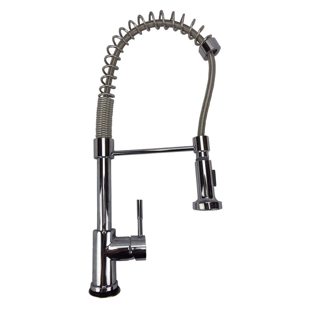 Dominion SingleHandle PullDown Sprayer Kitchen Faucet in Brushed