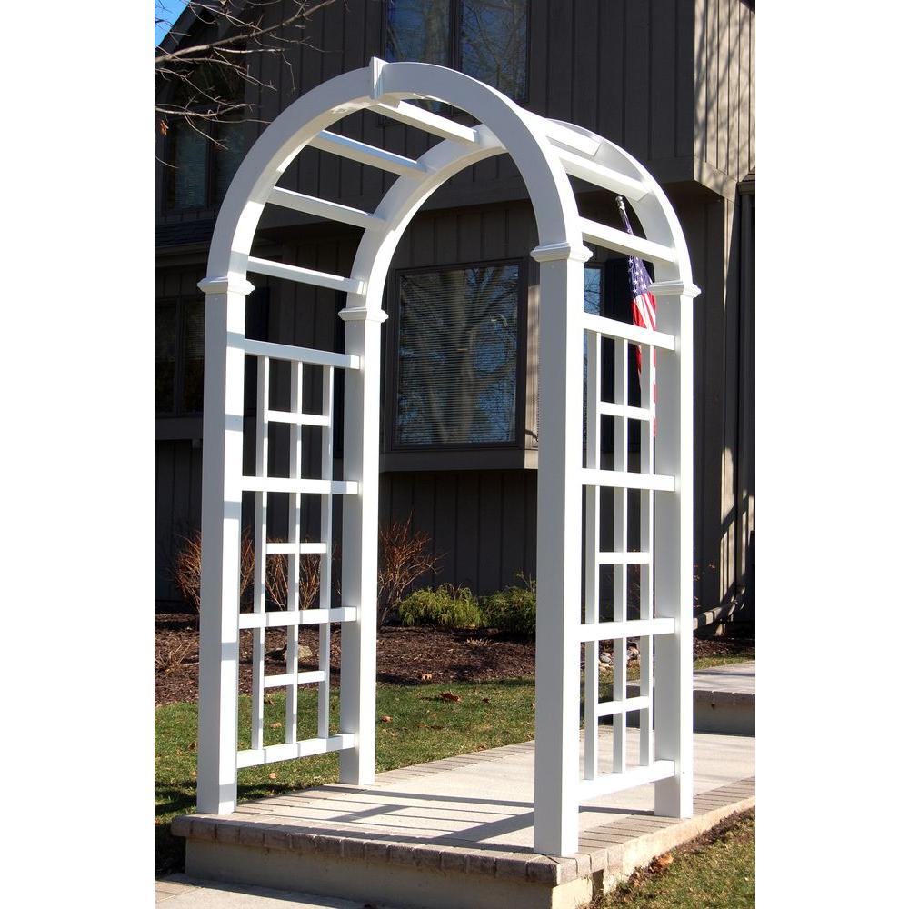 Dura Trel 100 In X 58 37 White Vinyl Pvc Hartford Arbor