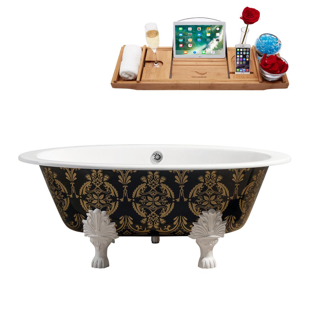 green clawfoot tub