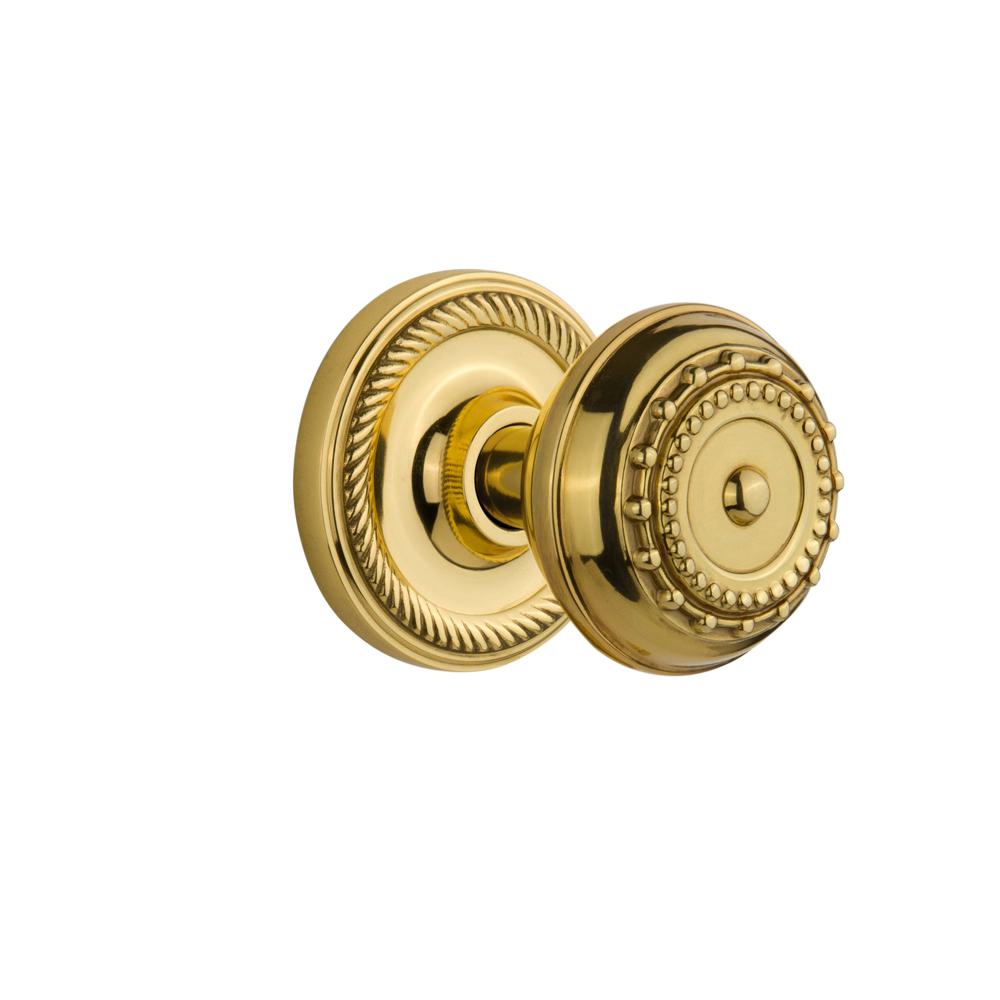 Single Dummy Unlacquered Brass Nostalgic Warehouse Rope Rosette with Meadows Knob