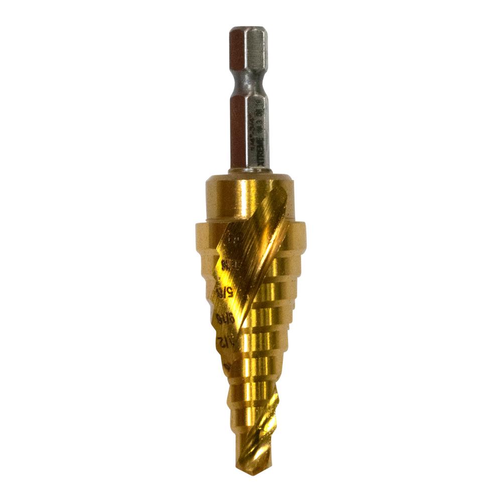 BLUMOL 1/4 in. to 3/4 in. 3 Cobalt Spiral Step Drill Bit (9Steps
