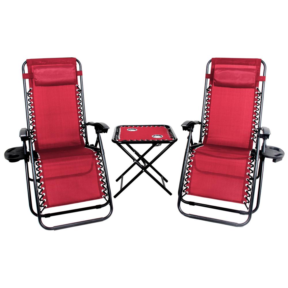 red folding lawn chairs