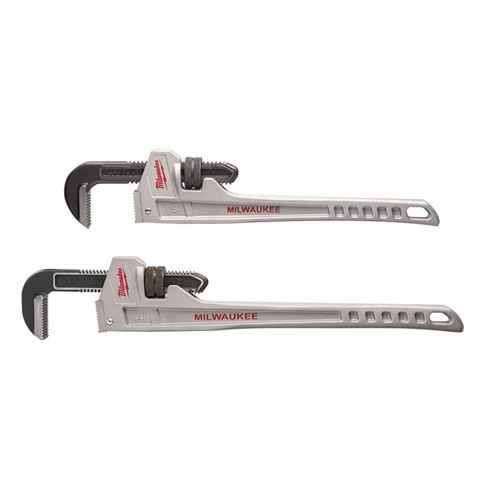 Milwaukee 24 in. Aluminum Offset Pipe Wrench48227182 The Home Depot