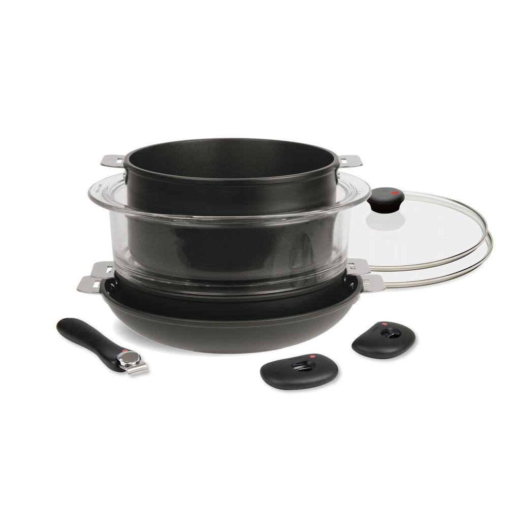 Cristel Cookway 9Piece Gray Cookware Set with LidsSTCWT9KPC The