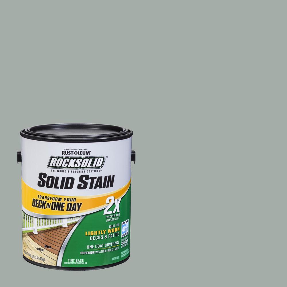 RustOleum RockSolid 1 gal. Gainsboro Exterior 2X Solid Stain319756