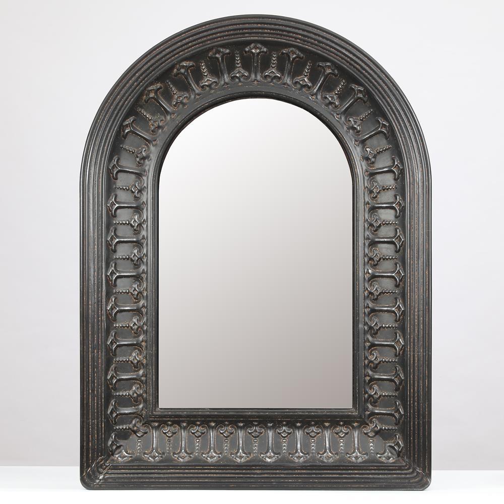 tall black arch mirror