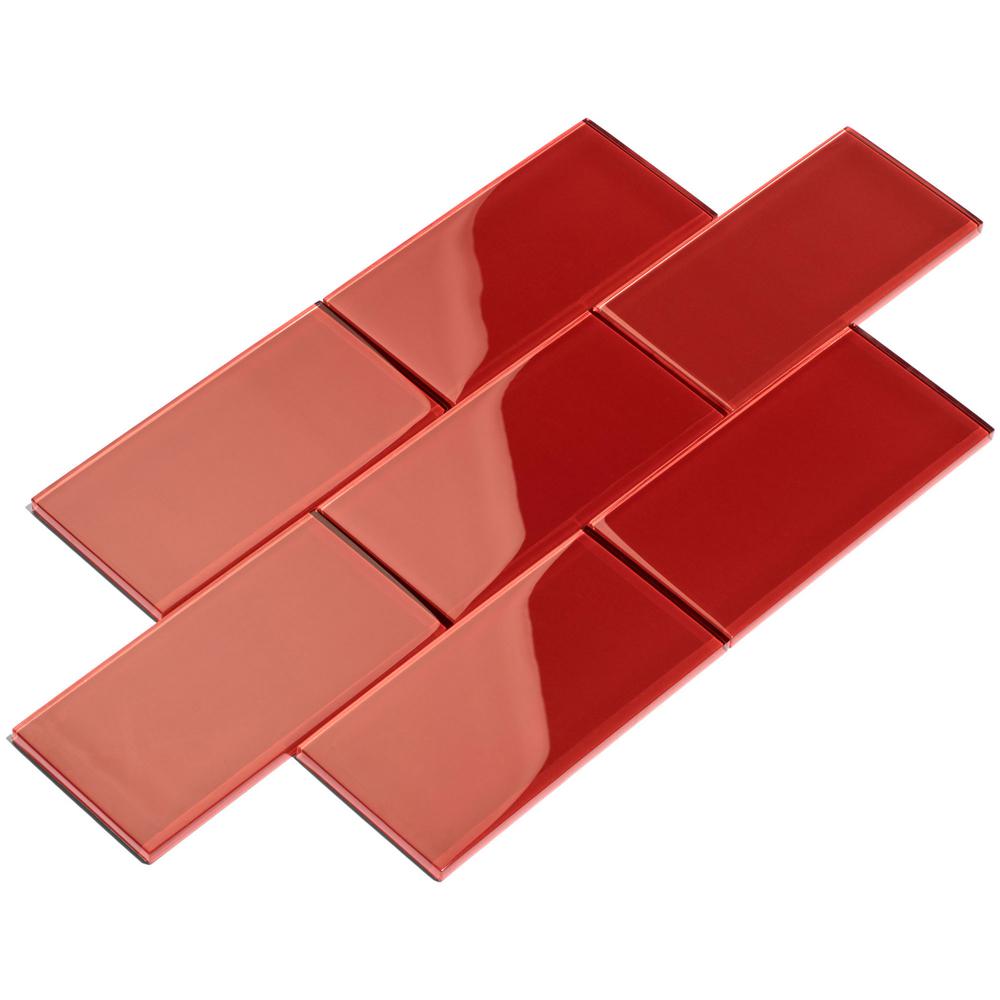 Giorbello Ruby Red Subway 3 In X 6 8mm Gl Backsplash And Giorbello Ruby Red Subway 3 In X 6 8mm Gl Backsplash And