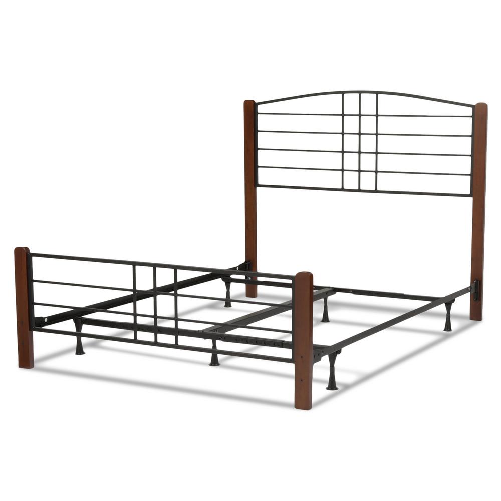 Fashion Bed Group Dayton Black Grain California King Complete Dayton Black Grain California King Complete Bed With Metal Panels And Flat Wooden Posts