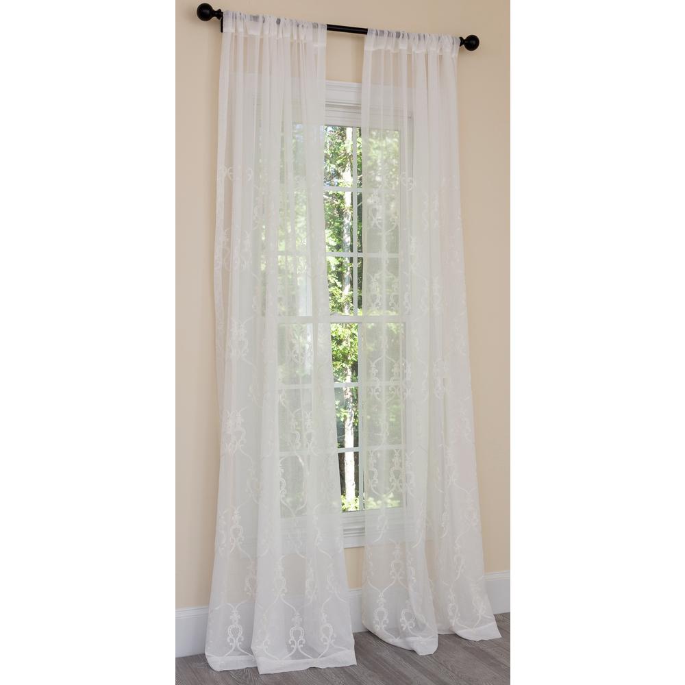 Damask White Curtains Drapes Window Treatments The Home