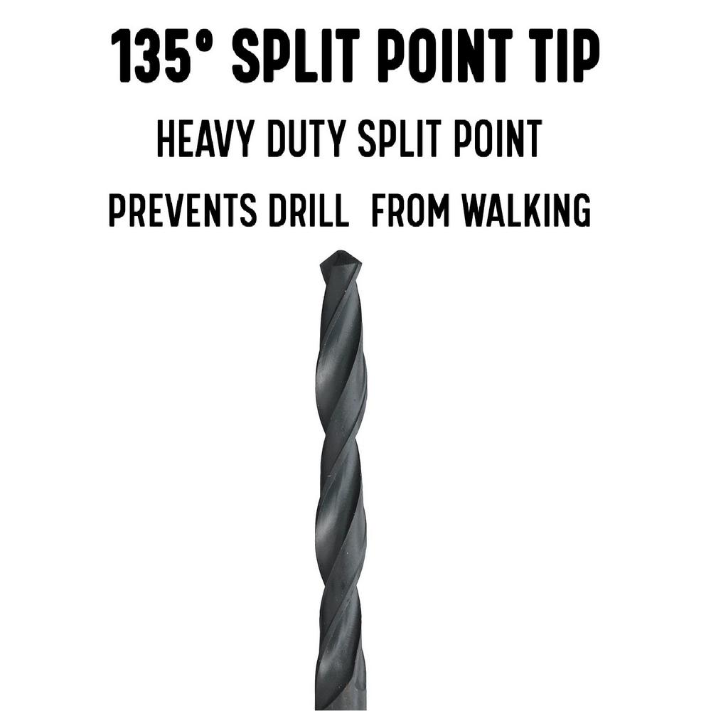 Alfa Tools AE60751#11 x 12 High-Speed Steel Aircraft Extension Drill with Black Oxide Coating 6 Pack