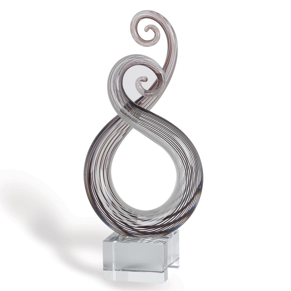 Badash Crystal Entangle Murano Style 10 In H Abstract Centerpiece Gw513 The Home Depot