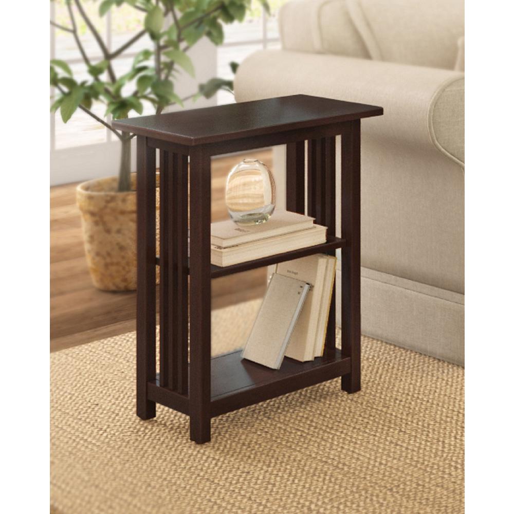 Alaterre Furniture Espresso 2 Shelf End Table Amia02p0 The Home Depot Alaterre Furniture Espresso 2 Shelf End Table