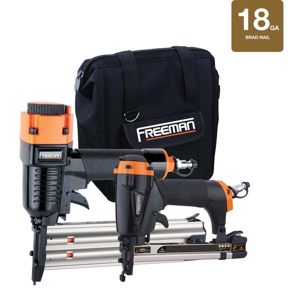 Freeman Pneumatic Brad Nailer and Stapler Kit with BagCP2FWBRCB The