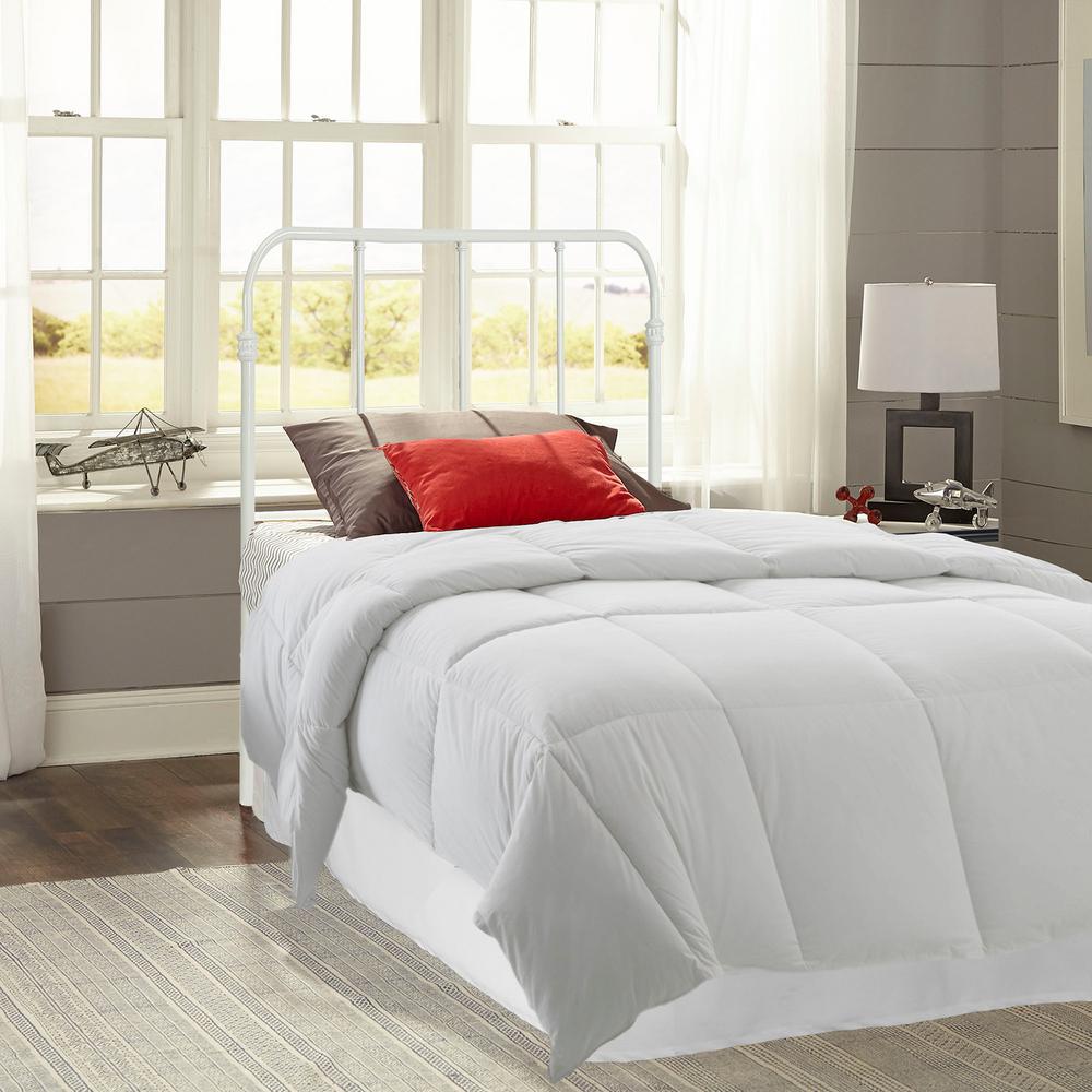 Fashion Bed Group Nolan Arctic White Full Headboard With Metal Duo ...