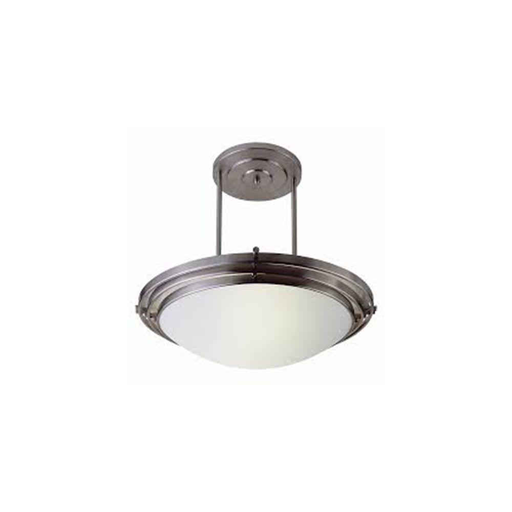 Bel Air Lighting Stewart 3Light Brushed Nickel CFL Ceiling SemiFlush