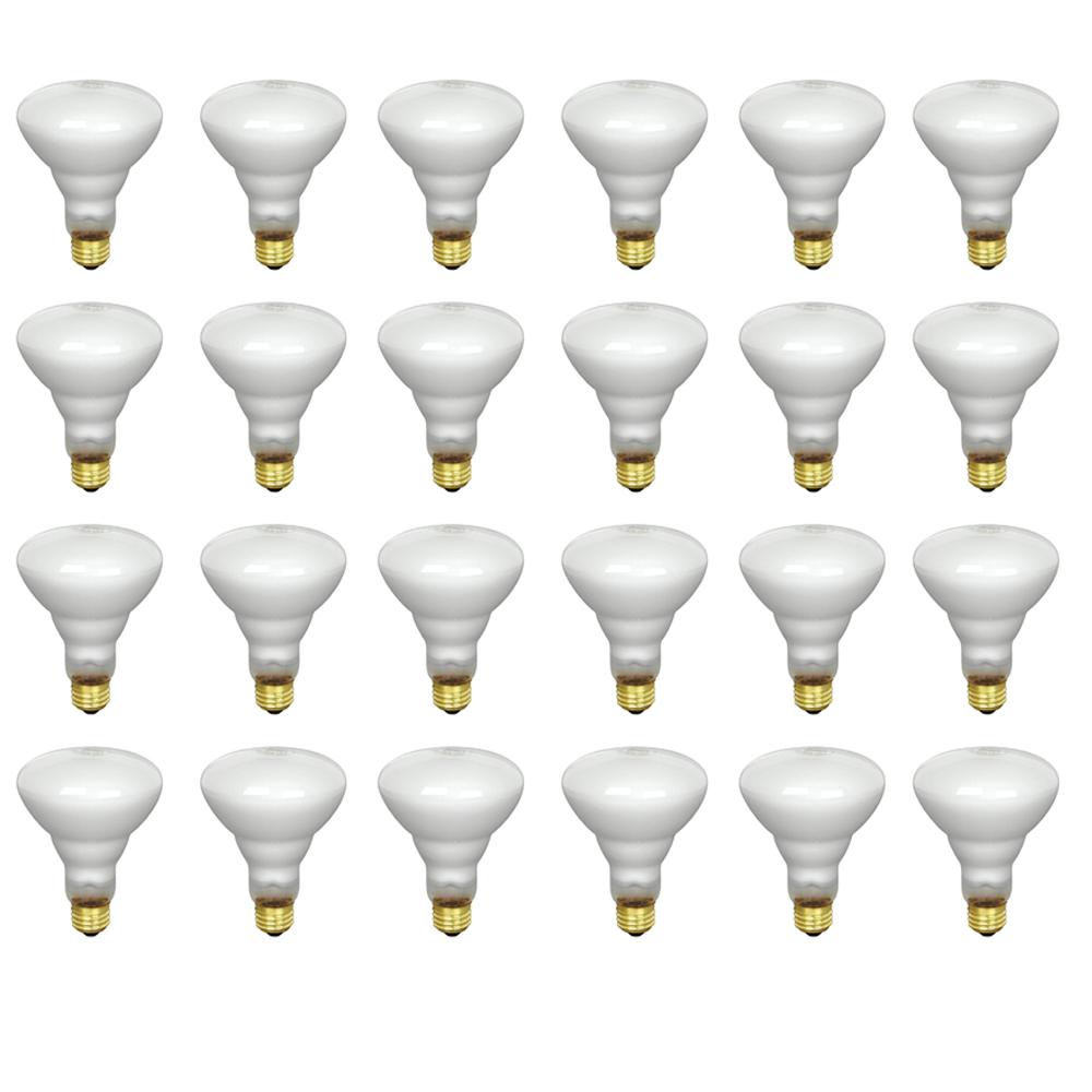 Feit Electric Incandescent Light Bulbs The Home Depot 65 Watt Soft White Dimmable Incandescent Br40 Flood Light Bulb Maintenance Pack 24