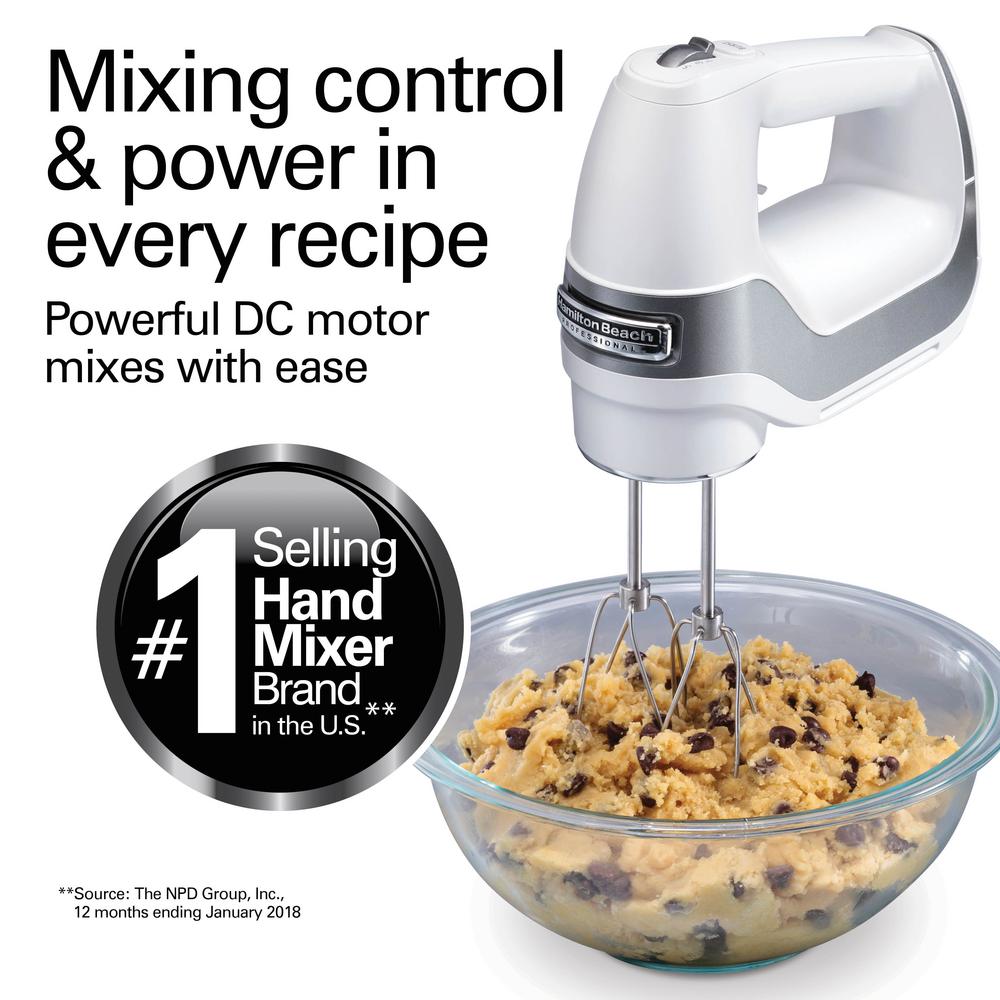 Hamilton Beach Professional 5Speed White Hand MIxer65652 The Home Depot