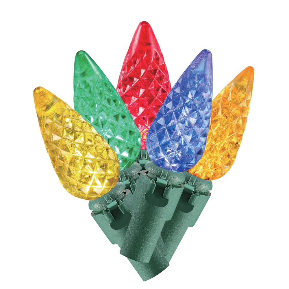 Home Accents Holiday 68 ft. 200Light LED MultiColor Faceted C6 Super