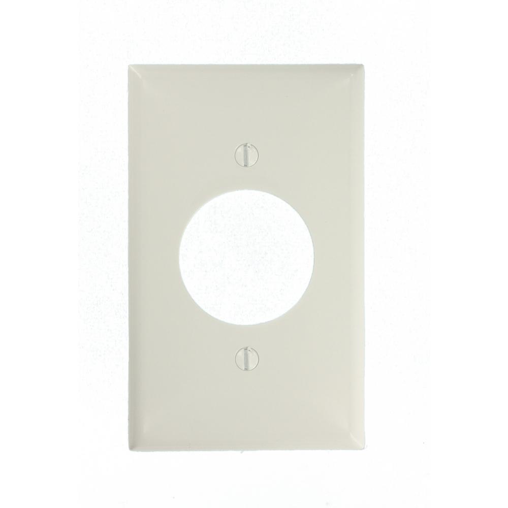 Leviton 1Gang 1 Single Receptacle, Standard Size Nylon Wall Plate