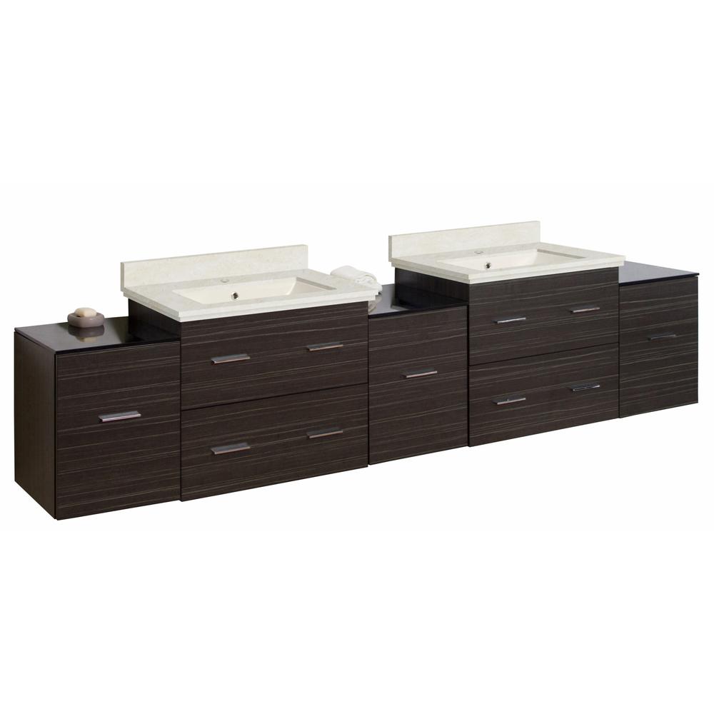 16 Gauge Sinks 88 5 In W X 18 25 D Bath Vanity Dawn Grey Bath Vanity In Dawn Grey