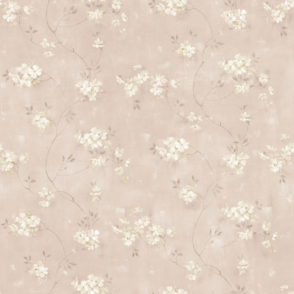 Chesapeake Chrysanthemum Ruby Jacobean Wallpaper-CCB02211 - The Home Depot