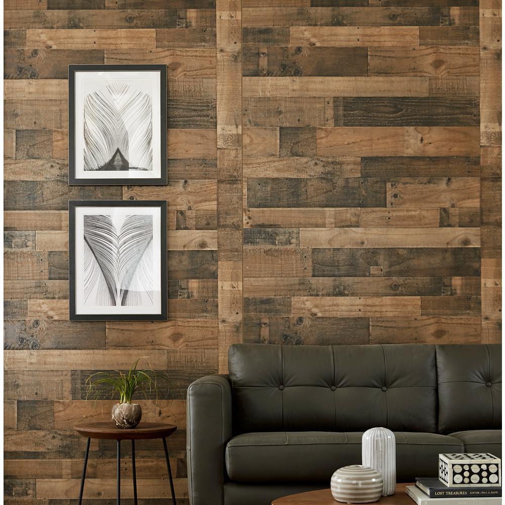 Woodgrain Millwork 3 5 Mm X 48 In 96 Authentic Pallet Mdf Panel 169822 The Home Depot - Interior Wood Wall Paneling Home Depot
