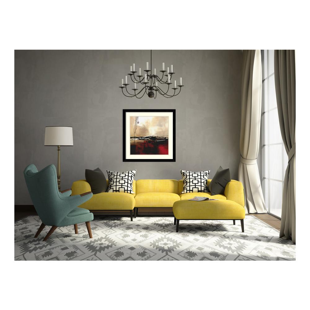 Amanti Art 33 In W X H Symphony Red And Khaki I By H Symphony In Red And Khaki I By Laurie Maitland Printed Framed Wall Art