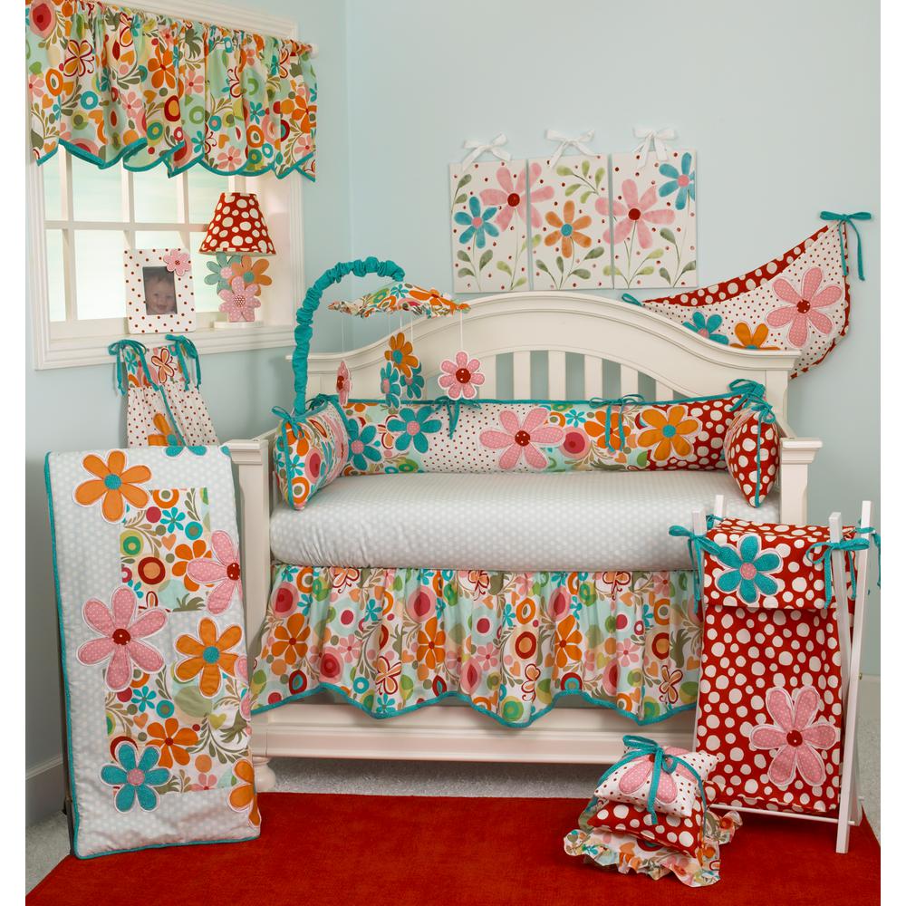 Lizzie 4 Piece Crib Bedding Set Lz4s The Home Depot Lizzie 4 Piece Crib Bedding Set