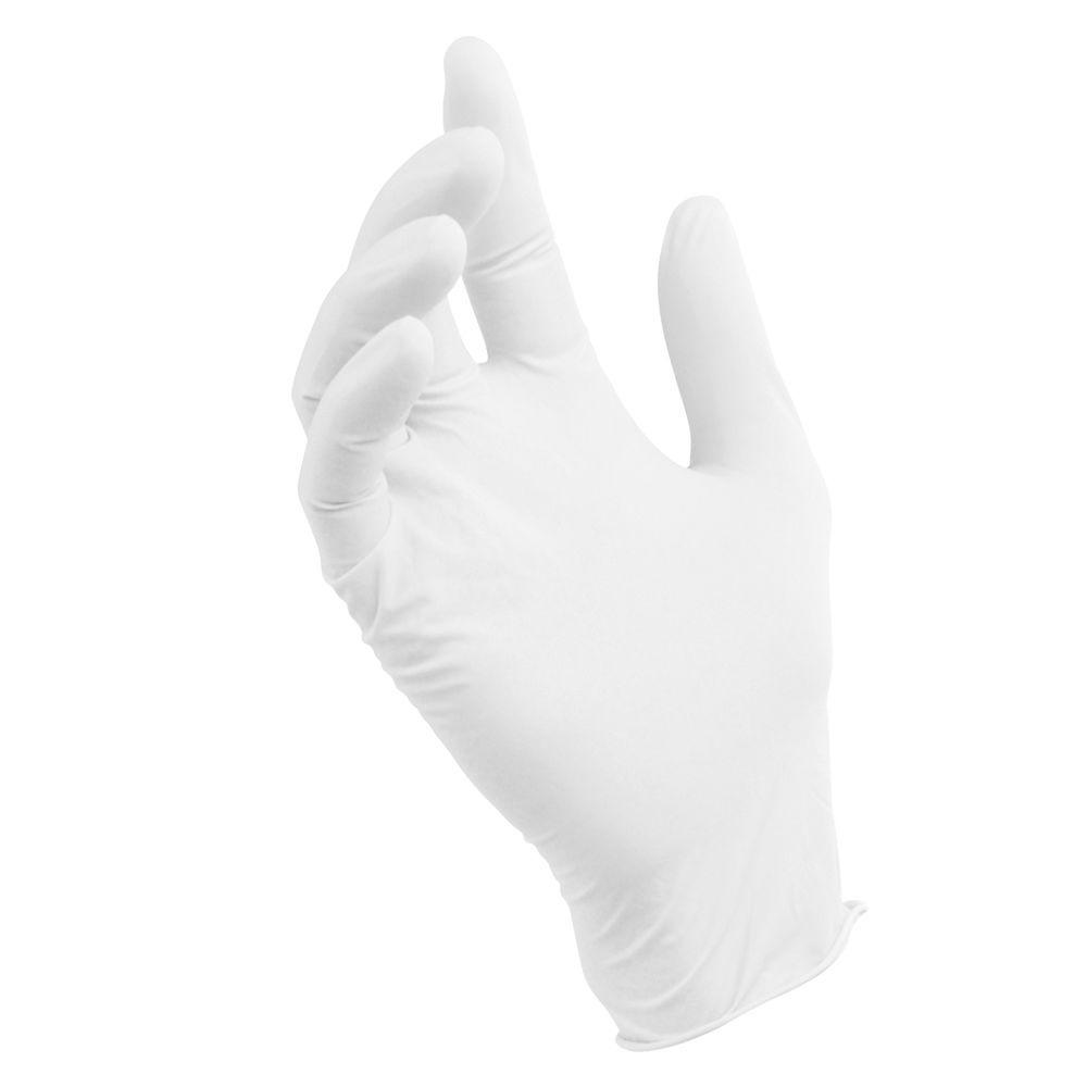 white cleaning gloves