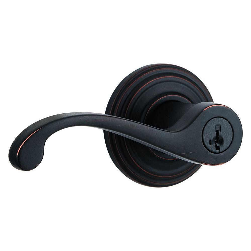 Kwikset Commonwealth Bronze Entry Door Lever featuring
