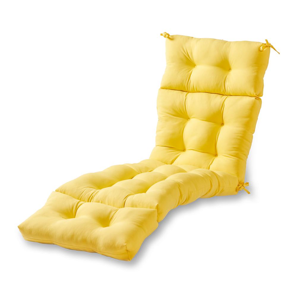 Yellow Chaise Lounge Cushions Outdoor The Home Depot Solid Sunbeam Outdoor Chaise Lounge Cushion