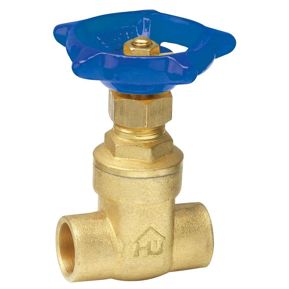 Everbilt 1/2 in. Brass Sweat x Sweat Gate Valve-170-4-12-EB - The ...