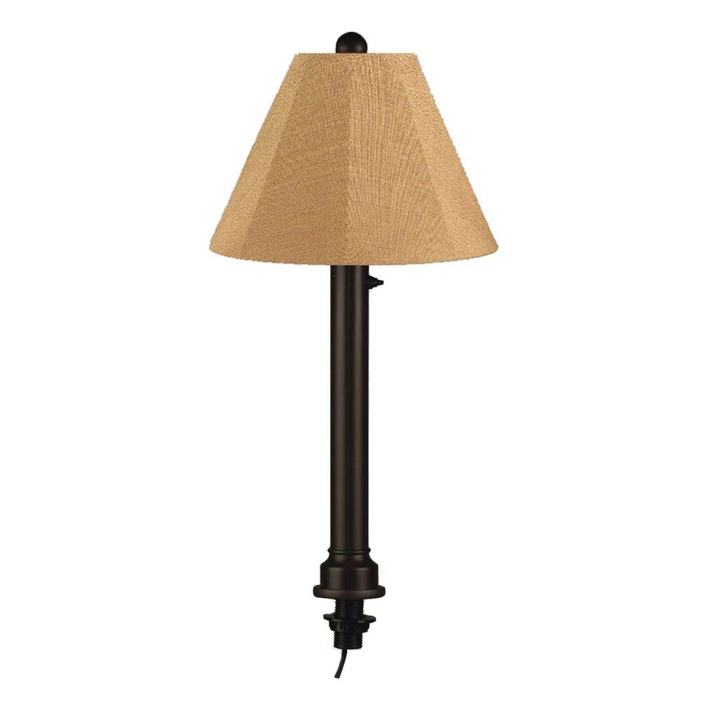 Patio Living Concepts Catalina 28 in. Outdoor Black Umbrella Table Lamp