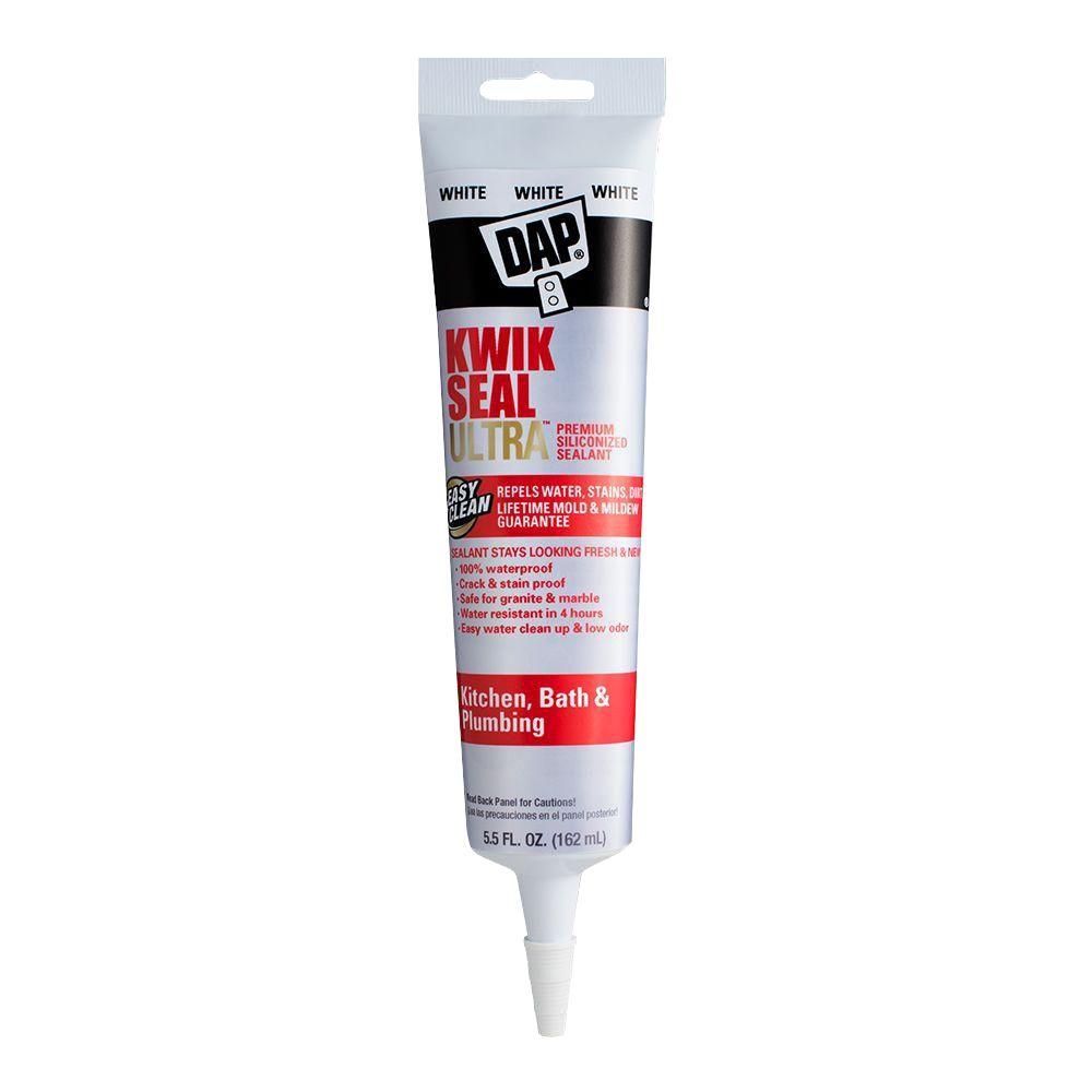 DAP Kwik Seal Ultra 5.5 oz. White Premium Kitchen and Bath Sealant