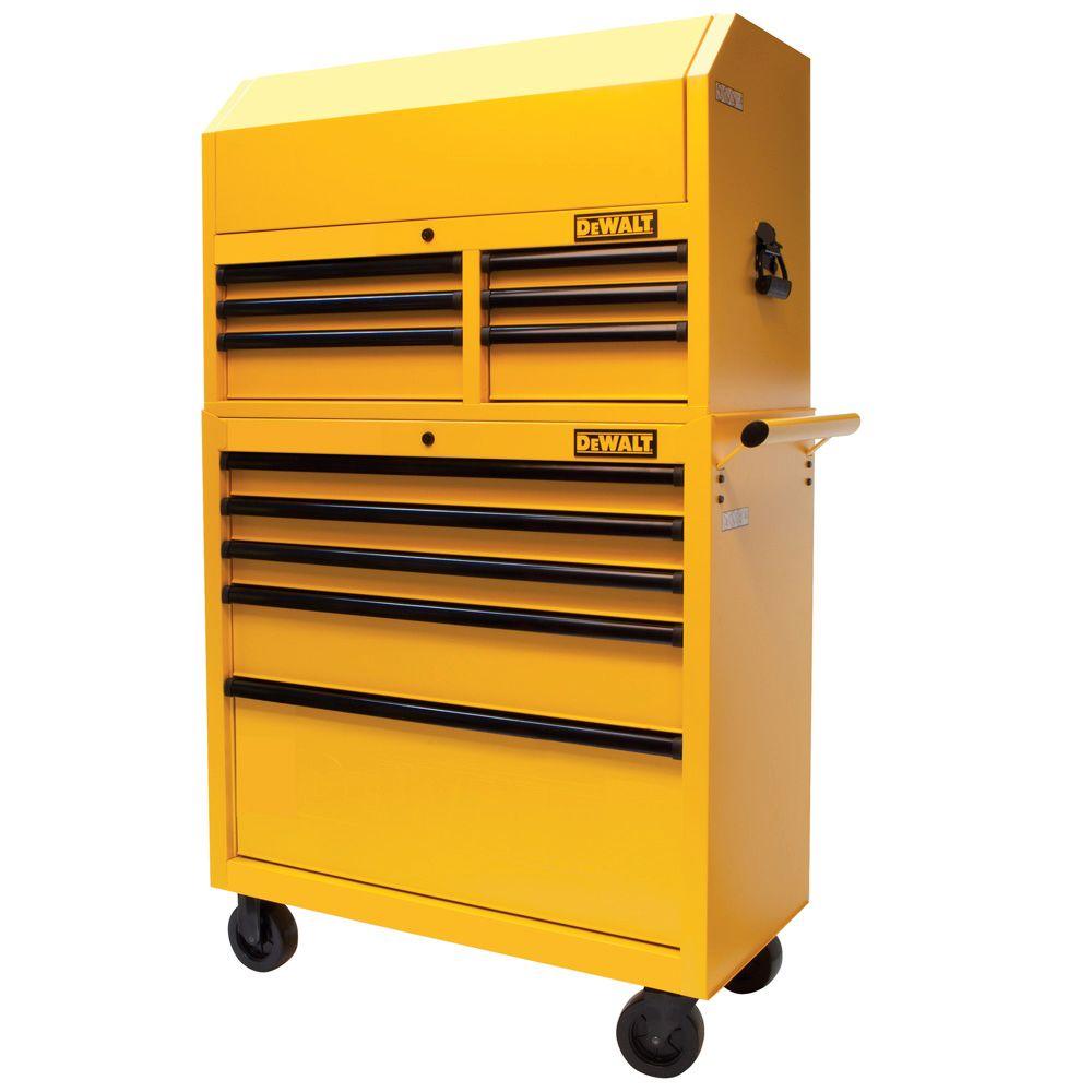 DEWALT 40 in. 11-Drawer Rolling Bottom Tool Cabinet and Top Tool ...