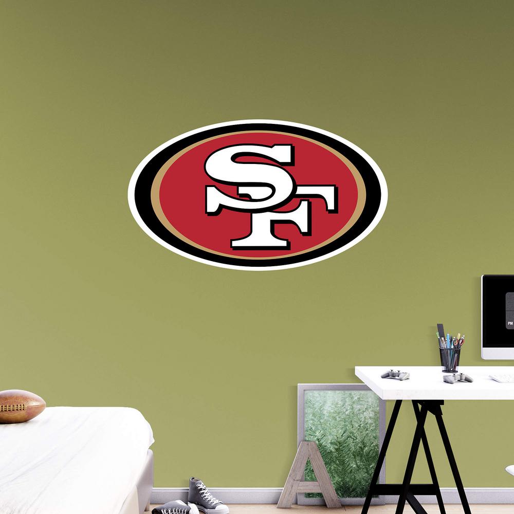 28 In H X 48 W San Francisco 49ers Logo Wall Mural 28 In H X 48 W San Francisco 49ers Logo Wall Mural