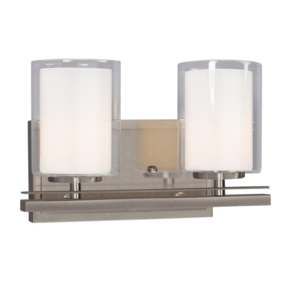 Volume Lighting 2-Light Brushed Nickel Bath and Vanity Light-V1092-33 ...