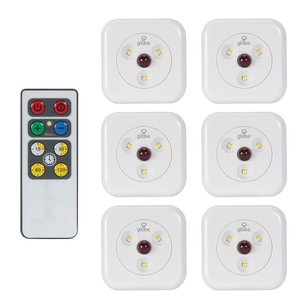 Integrated Led Battery White Puck Lights Under Cabinet Led White Under Cabinet Puck 6 Pack