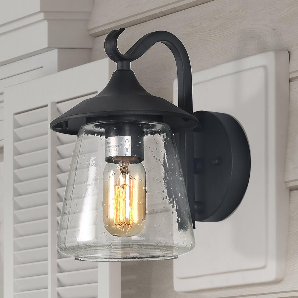 LNC Exterior 1Light Black Outdoor Lantern Sconce LNC Exterior 1Light Black Outdoor Lantern Sconce