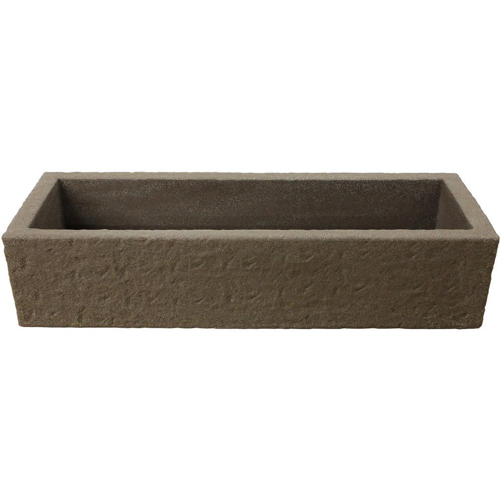 Emsco 39 In X 14 5 Sand Colored Resin Trough Planter